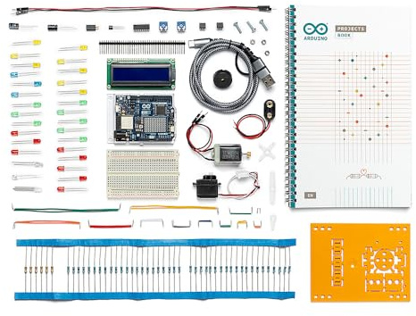 Arduino Kit de démarrage R4 [K000007_R4] – Apprendre l'électronique et Le Codage avec la Carte Wi-FI UNO R4, 13 projets guidés dans Un Livre imprimé + ressources croissantes en Ligne, Bon de