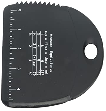 RASTKY Raschietto per Impasto Taglierina per Pizza in Silicone per Alimenti con Scala di Misurazione Strumento per Cottura da per Separazione del Pane Silicone 5,5x4,7 Pollici (BLACK)
