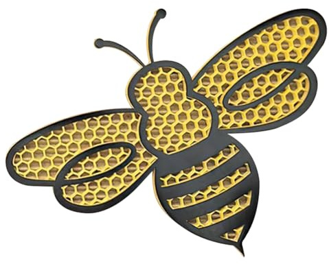 Kueohse Estación de Agua Reutilizable Multiusos para Abejas. Bandeja Flotante con Forma de Abeja para Polinizadores, Mariposas y Abejas.