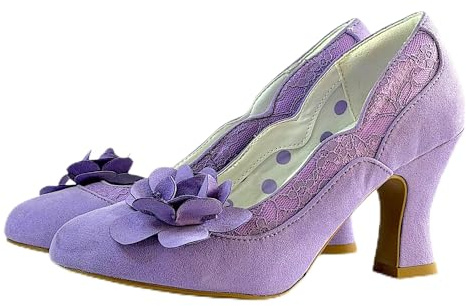 Ruby Shoo Women's Lilac Chrissie Mid Heel Court Shoes