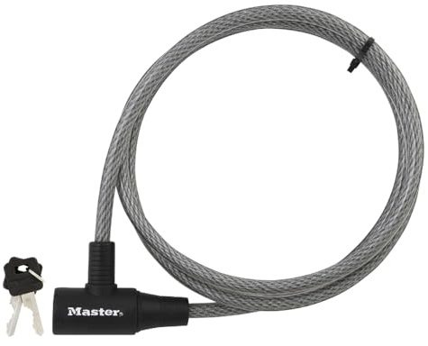 Master Lock Bike Cable Lock, Keyed Bike Lock, 6 ft. Long, 8154DPF