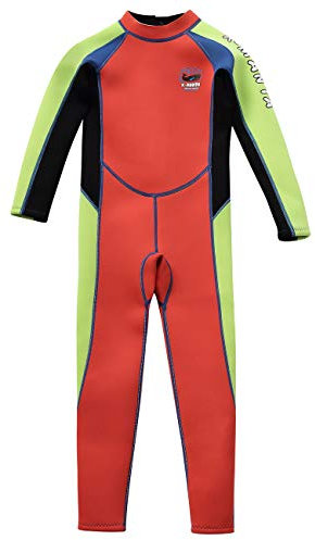 Gogokids Neoprenanzug Kinder Lang, 2,5mm Neopren UV-Badeanzug Rückenreißverschluss, Thermo Neoprenanzüge für Mädchen Jungen zum Schwimmen, Surfen, Tauchen