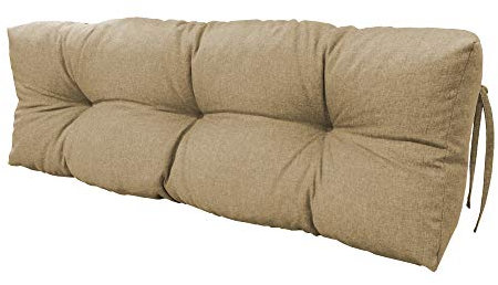 chilly pilley Cuscino Trapuntato Per Mobili In Pallet Riempito Con Fiocchi Di Schiuma Per Divano Per Schienale Per Sedile Laterale Set (Cuscino Schienale 120 X 40 Beige)