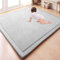 GGoty Großer Teppich, Korallen-Samt, Baby-Spielmatte, dick für Kinderzimmer, Arbeitszimmer, Küche, Kinderzimmer, Krabbelmatte für Babys, rutschfeste Yogamatte (120 x 180 x 2 cm, grau)