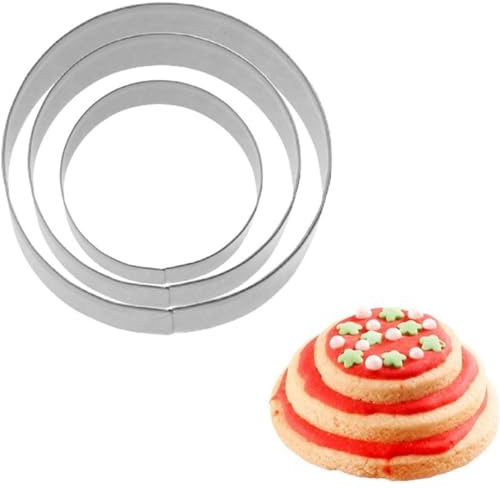Westmark Set di tagliabiscotti terrace, Cerchio, bordi lisci, 3 Pezzi, Dimensioni: ø 4,5,6 cm, Acciaio Inox, Argento, 35202291