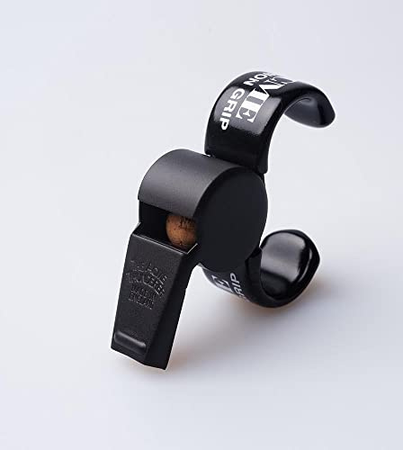 ACME Genuine No. 477/60.5 Thunderer Solid Brass Whistle with Finger Grip. Professional Quality. Small Sized. High pitched. All-Rounder. 114 dBA. Designed and Made in The UK (Matt Black)
