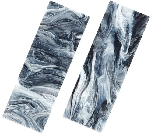 BENECREAT 2 pz Impugnature per Lastre in Scala con Manico in Marmo Modello Coltello, I Coltelli Acrilici Gestiscono Lo Strumento Materiale Personalizzato per La Realizzazione, 120.5x40x8.5 mm