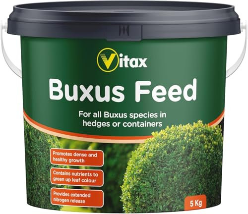Buxus Feed 1KG-5KG – Specialist Fertiliser for Buxus, Promotes Healthy Green Growth, Strong Roots & Disease Resistance, Long-Lasting (Buxus Feed 5Kg)