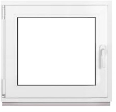 Framex Finestra in Plastica Bianca Larghezza x Altezza 90 x 80 cm (900 x 800 mm) Triplo Vetri (32 mm), Anta-Ribalta, Girevole DIN Destra – Premium