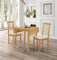 Hallowood Furniture Ledbury Small Drop Leaf Dining Table and Chairs Set 2, Wooden Folding Table in Oak Finish & Chairs with Warm Cream Padded Seats, Ideal Home or Cafe Dining Set for 2