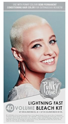 Punky Colour Lightning Fast 40 Volume Hair Bleach Kit - At-Home Lightening & Toning, Vibrant Hair Dye for Women