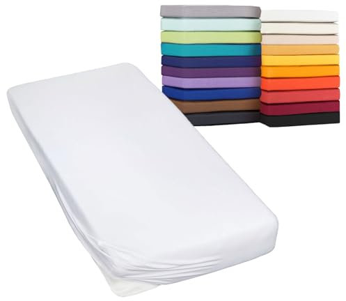 Moon-Classic Spannbettlaken Boxspringbett Wasserbett Spannbetttuch Matratzen 160g/²m 90x200-100x220 weiß