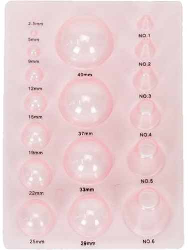 Bontannd 13x20cm Pink Diy Mini Plastic Paper Quilling Mould Half Ball Domes Domes Crafts Tool