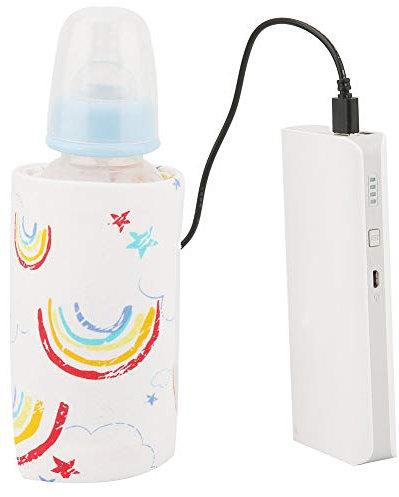 USB Baby Flaschenwärmer, Tasche Tragbarer Milchflaschenwärmer Heizungswärmer Baby Isolierungs Thermostat Milchnahrung Thermische Wärmer Tasche Flaschenwärmer Heizung(rot)