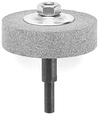 QWORK® Adaptateur de meule et pierre à meuler pour perceuse, changer la perceuse électrique en machine à meuler, 75 mm de diamètre extérieur 10 mm ID vert, convient pour le polissage mat du métal