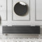Go Bathrooms Pinta 340 x 1600mm Horizontal Radiator Anthracite Flat Panel Double Column Wall Mounted Designer Anthracite Grey Radiator Central Heating Includes Brackets