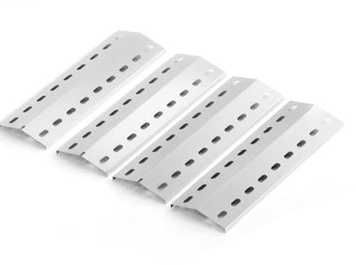 FIRXZYMZ 41 x 14cm Edelstahl Brennerabdeckung Heizplatte Ersatzteile für Tepro Richfield, Allgrill Modell CBD-410BYB, Napoleons Rogue 2, Mayer Barbecue, Coobinox, Buffalo Grill,Hitzeschild Zubehör