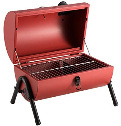 Camping Grill Träkol Bärbar Utomhusgrill Grill Uteplats Camping Picknick Grill Spis För 3-5 Personer Campinggrill Picknickgrill(Rot)