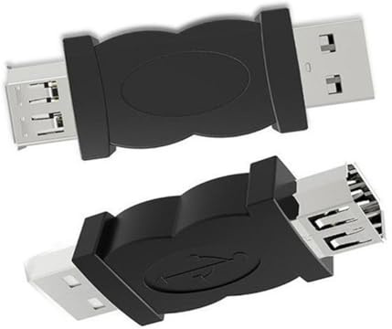 Aboiled USB a 1394 6P Conector USB a Firewire de 6 pines USB macho a 1394 convertidor multifuncional portátil de 2 piezas