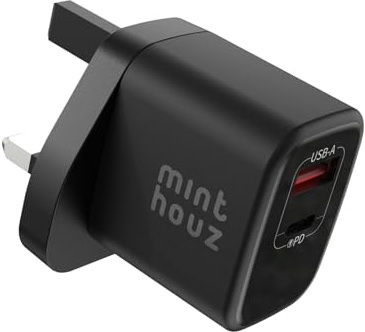 Minthouz USB-C-Ladegerät für Samsung/iPhone, PD 35 W, 2-Port-GaN-Mehrfachnetzteil, Fast Chargers kompatibel mit iPhone 17/17 Air/17 Pro/17 Pro Max/17 SE, 16/15/14/Serie, Galaxy, iPad (ohne Kabel)