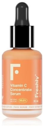 Freshly - Serum Facial - Antioxidante con Vitamina C y Extractos Naturales - Aporta Luminosidad y Firmeza - Apta para Embarazadas y para Pieles Sensibles - Fórmula 99,9% Natural - 30ml