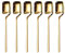IQCWOOD Cucharas de café, cucharas de espresso de 5.6 pulgadas, cucharas demitasse de acero inoxidable 18/10, cucharas pequeñas, cucharas doradas, cucharas de expreso, mini cucharas para degustación,