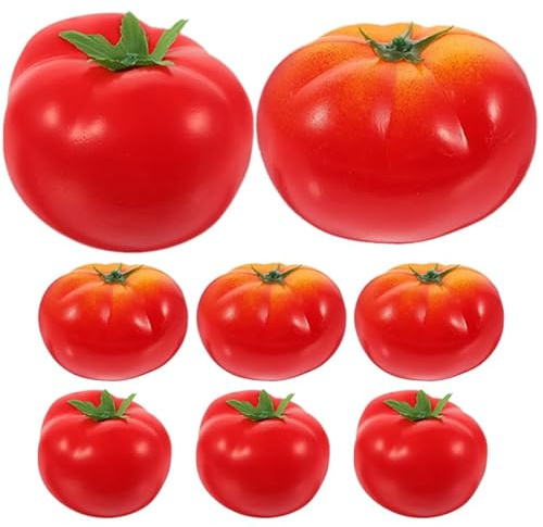 TOPBATHY Tomate Artificielle en Mousse Réaliste 3.15 Pouces Décoration pour Cuisine Fête Et Modèle De Légume pour Enseignement Et Présentation