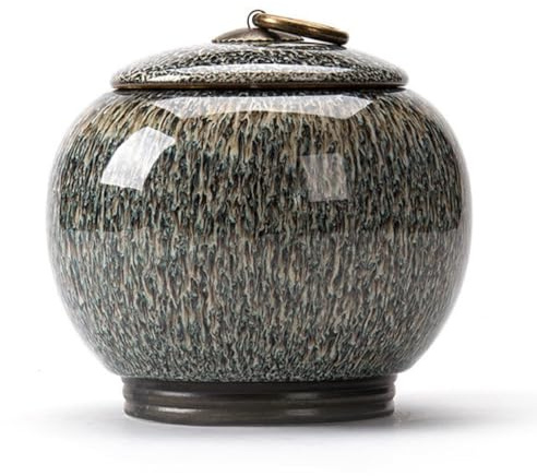 EdirFtra Ceramic Tea Jar, Airtight Lid Tea Canister, Vintage Chinese Style Storage Jars Tea Tins Cans Canister, Tea Caddy Storage Ceramic Porcelain Jar, Traditional Tea Canister with Sealed Lids,A