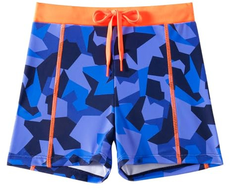 Keyck Costume Piscina per Bambino Ragazzo Asciugatura Rapida Pantaloncini da Bagno Corti da Nuoto con Foderati Coulisse Regolabile Spiaggia Parco Acquatico Surf per Bambini Ragazzi 9-10 Anni, Stampato