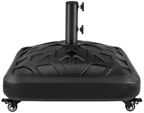 Yaheetech Base per Ombrellone da Giardino Riempibile con Sabbia e Acqua 37L Supporto con Ruote Bloccabili per Palo Ombrellone Ø38 mm e Ø48 mm, in HDPE e Metallo, per Patio Spiaggia Esterno