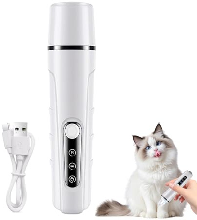 Molinillo eléctrico de garras – Molinillo de garras compacto de 14 x 3,4 x 3,4 cm, cortador de garras de conejo, cortador de patas de perro, recortador de uñas eléctrico recargable, herramienta de