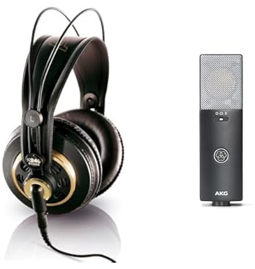 AKG K240 STUDIO Professional Headphones C114 Microphone