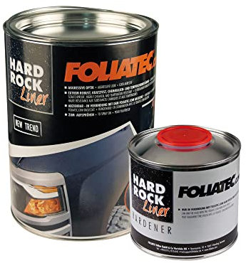 Foliatec Hard Rock Liner, 2K Strukturlack - Removable Set, ablösbare Bedliner-Sprühbeschichtung: ausreichend für einen Kleinwagen, Schwarz Seidenglanz