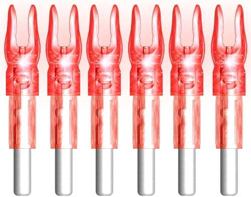 XHYCKJ 6PCS S Led Lighted Nocks for Arrows with .244 Inside Diameter,Screwdriver Included