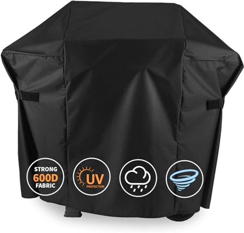 Grisun 7138 122cm L Grill Cover for Weber Spirit 200 Series 2 burners Gas Grill, BBQ Gas Grill Cover for Weber Spirit E210, S210, E210, 215 Grills, 600D, Anti-Fade Waterproof, Black