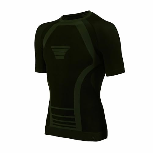 Risalti Maglia Termica Uomo e Donna Extreme Unisex - Intimo Termico Manica Corta Traspirante, Abbigliamento Termico Tecnico Invernale Senza Cuciture - Made in Italy