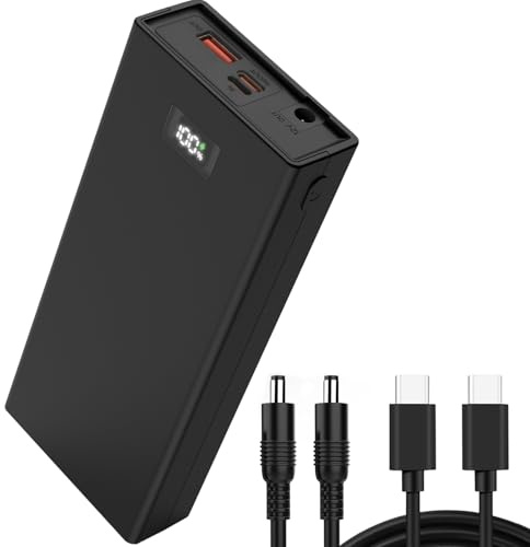 20000 Battery Pack Portable DC 12V 3A Li-Ion Battery with USB and Type C Output Supports PD/QC Fast Charging Charging Protocol For CCTV Cameras Cell Phones Handheld Fans Heated Vests Infrared Probes