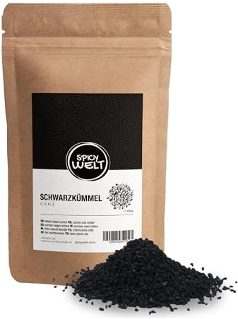 Spicy Welt Semillas de Nigella Sativa Enteras (100g) - Comino Negro Entero, Ajenuz – para Panes, Curris y Ensaladas | Picantes, Terrosas y Nogaladas | 100% Natural & Sin Aditivos