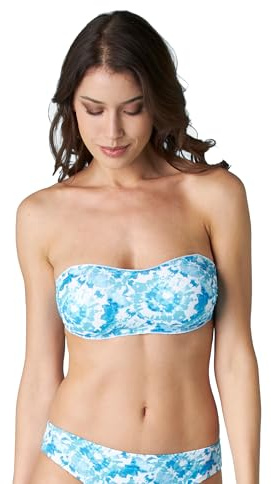 Lovable Bikini Reggiseno Fascia Colorful Printed Micro Tie Dye Donna, Azzurro Tie Dye, 75C
