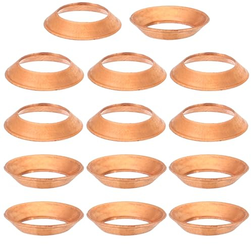 PATIKIL Joint Évasé, 10 Pièces Adaptés aux Raccords de Tuyaux Évasés en Cuivre à 45 Degrés de Taille de Tube de 3/8 pour Accessoires de Réfrigération de Climatiseur
