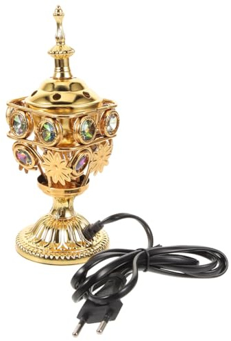 ABOOFAN Quemador De Incienso Eléctrico Vintage Compacto para Aromaterapia Y Decoración del Hogar Oficina con Enchufe UE Fácil Uso