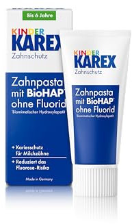 Kinder Karex - Dentifricio per bambini – 1x 50 ml - Protezione carie per bambini dai 0 anni in su, con BioHAP, senza fluoruro – dal primo dente da latte
