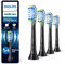 Philips Sonicare C3 Premium Plaque Defence - têtes de brosse à dents de rechange d'origine, noir, lot de 4, HX9044/88