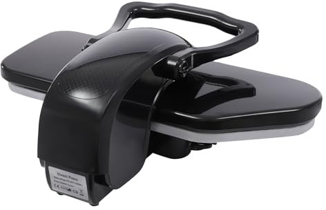 Dampfbügelpresse Bügelmaschine Bügeln Steamer Dampfbügler mit Touchscreen für Zuhause Bügelstation mit 2200W Leistung 1L Wassertank für Nylon Seide Wolle Baumwolle Leinen Bügeln (Schwarz)