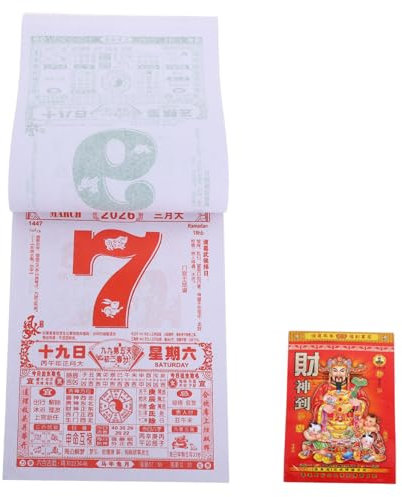 DIYEAH Mondkalender 2026: Traditioneller Chinesischer Kalender Zum Abreißen, Jahr Des Pferdes, Wand-feng-shui-kalender Für Die Wanddekoration Im Homeoffice