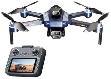 LKHLTBF 6k,Dual Battery,Drone gt8 4k Professionale con Telecamera 6k, FPV Aereo, Evita Gli Ostacoli con Telecomando a Grande Schermo, Drone rc Pieghevole