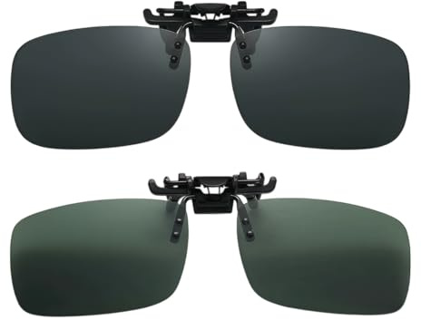 DASHENGKUI Clip On Sunglasses Use Flip Up Anti Glare Shades Ideal for Men and Women s Driving and More