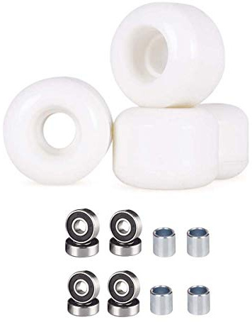 Fortoo Skateboard Wheels with ABEC-9 Bearings 50mm Street Tricks Soft Wheels 83A for Riding The Roughest Spots
