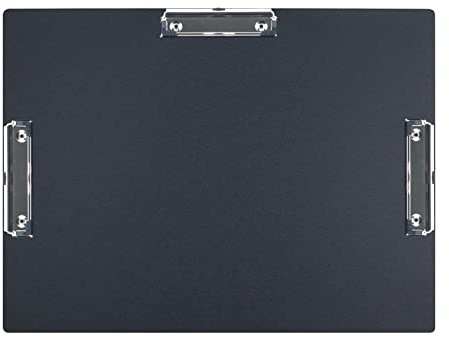 Acocony 11x17 Clipboard Three Clip Super Tough Extra Large Clipboard PP Plastic Not Fragile 11 x 17 Clipping Board Black Pack of 1