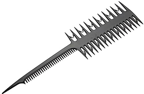Hair Highlight Comb Set Heat Double sided Wide Fine Tooth Highlight Comb for Hair Dye, Hair Stylist, Highlighting Comb (Black)